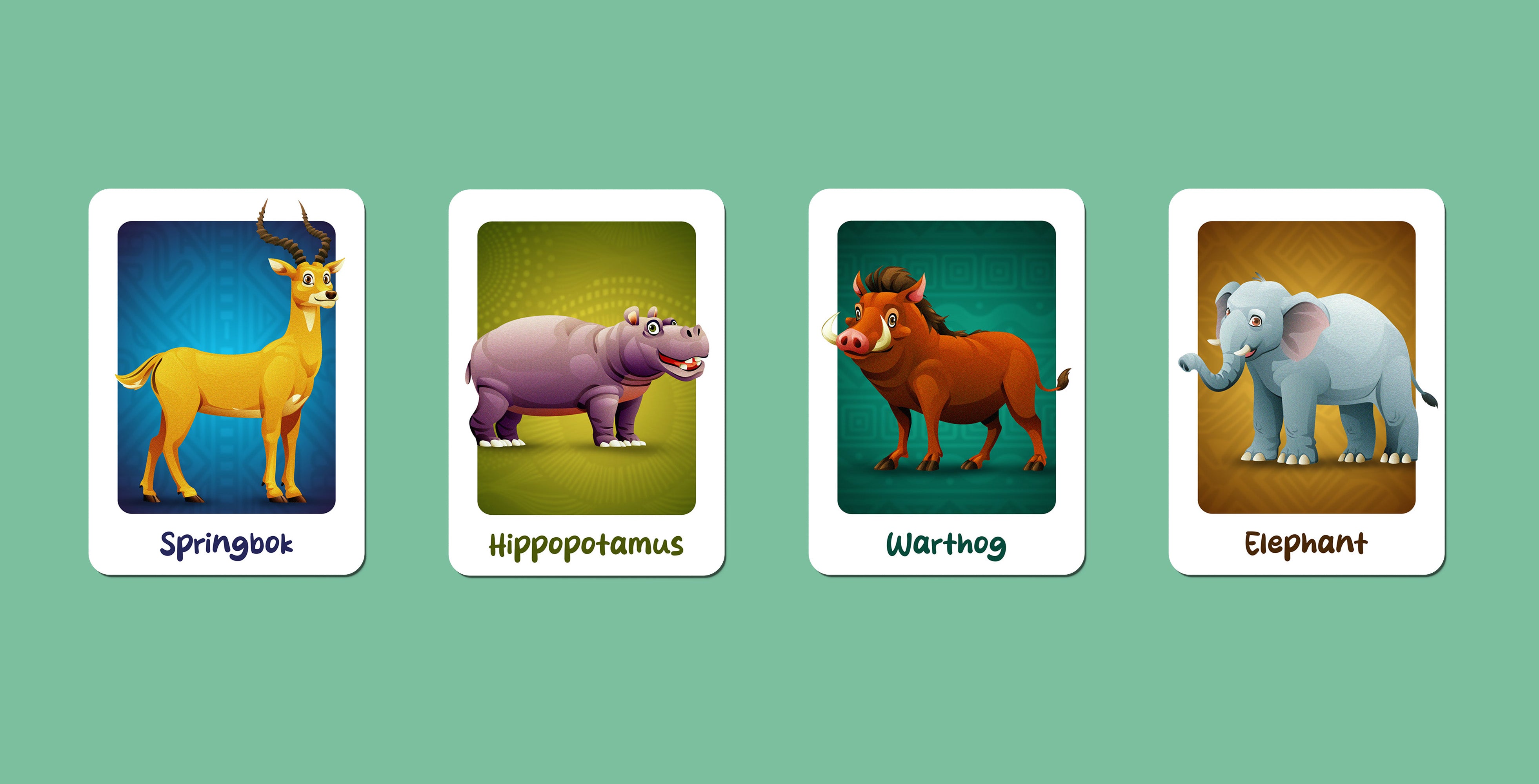 African Wildlife Snap & Pairs Cards