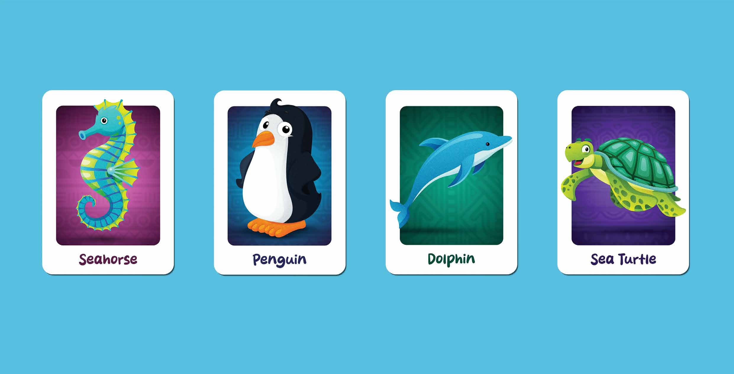 Marine Wildlife Snap & Pairs Cards