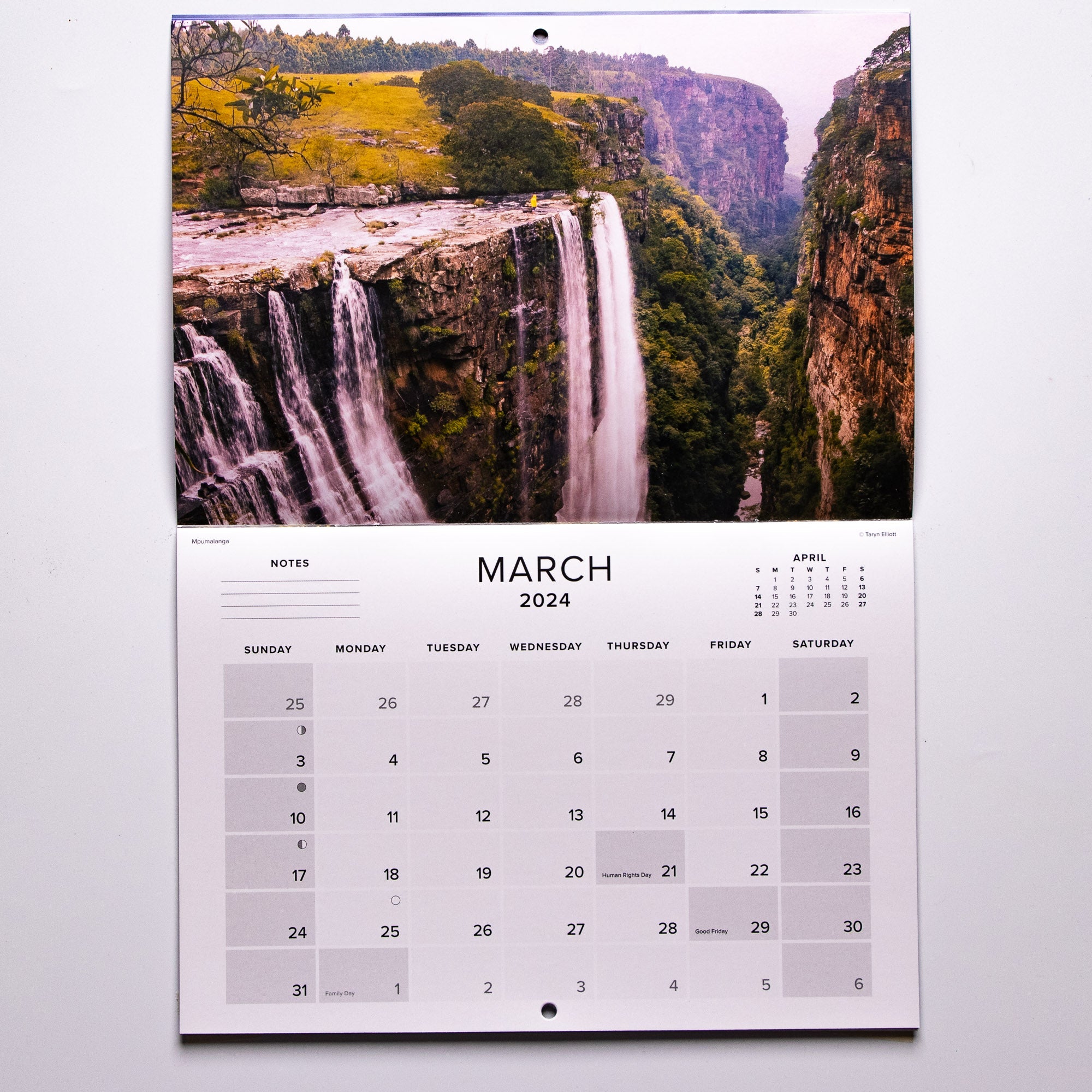 2024 South Africa Scenes of Splendour Calendar - Medium