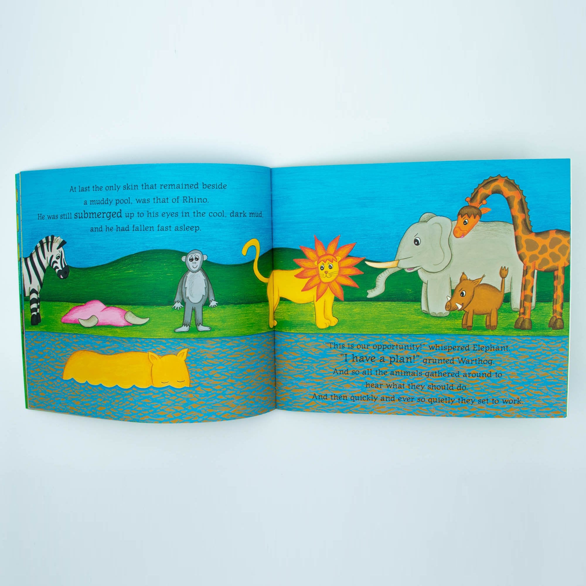 African Folklore Stories How Rhino got his Baggy Skin English Story Book