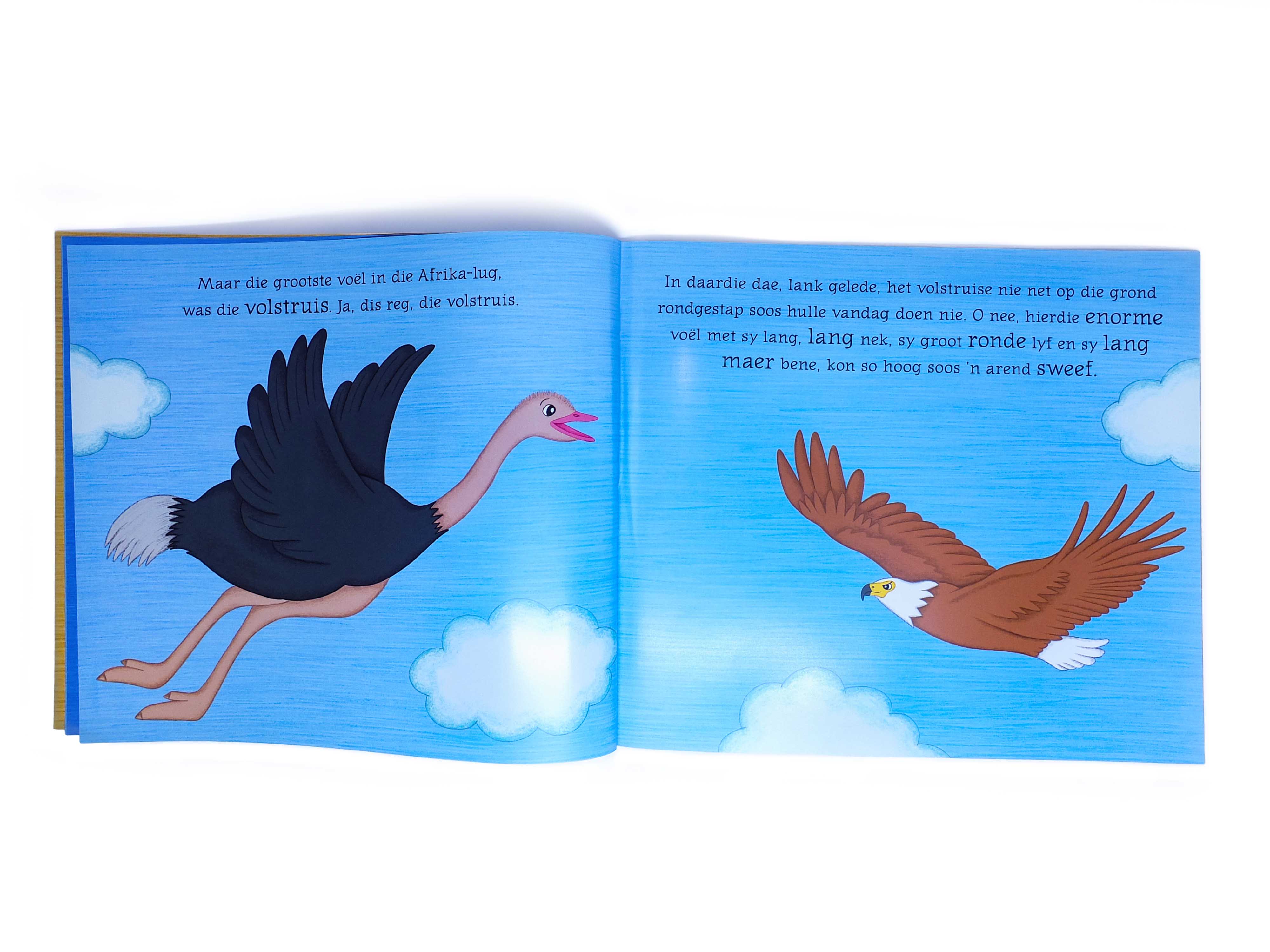 African Folklore Stories Waarom Volstruis nie vlieg nie Afriaans Story Book