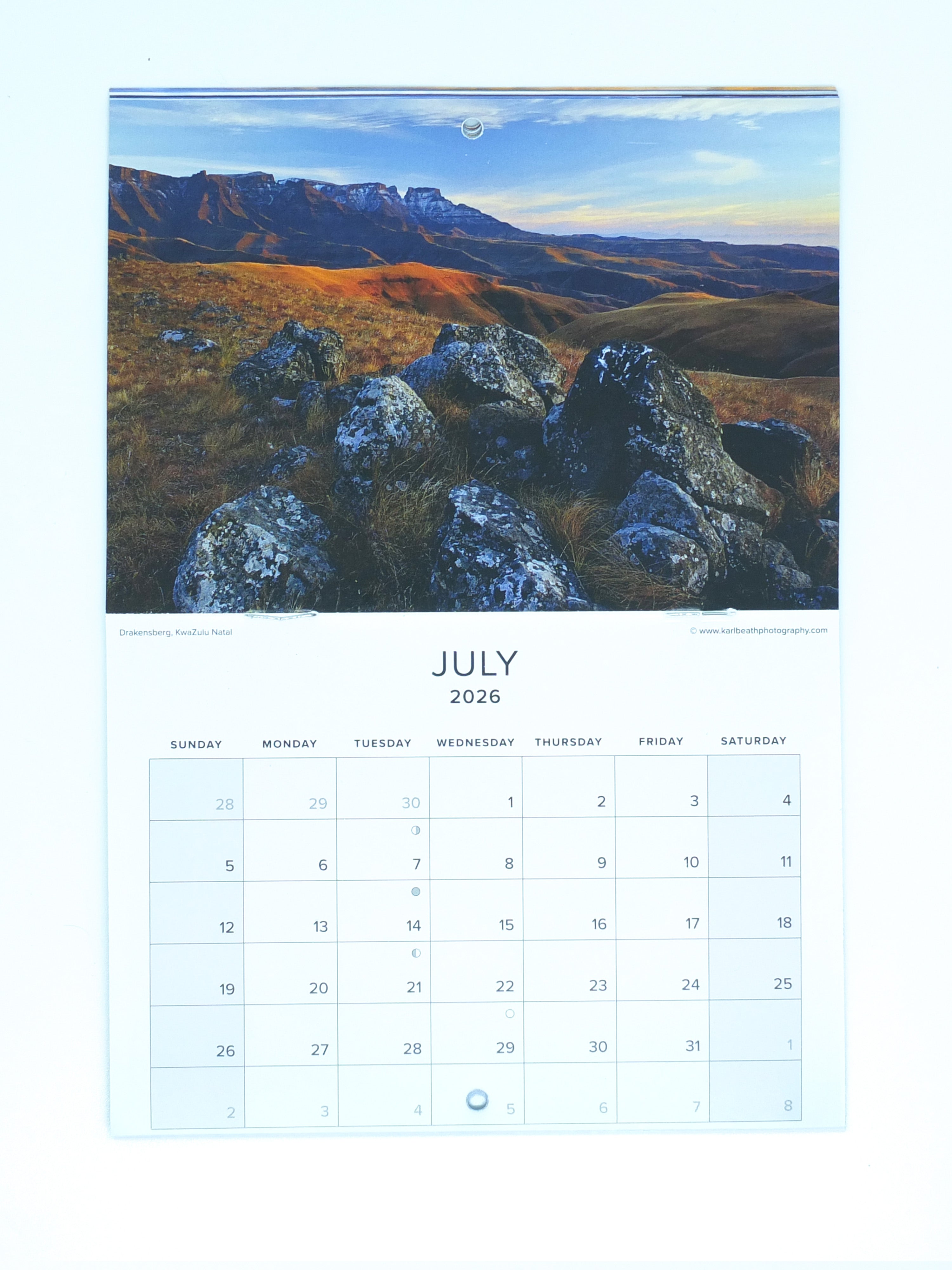 2026 Scenic Landscapes of South Africa Calendar - Small