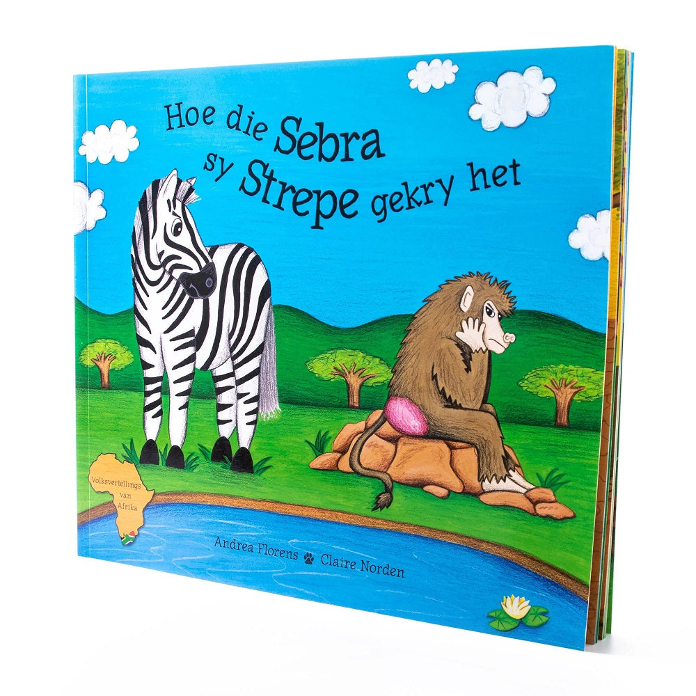 African Folklore Stories Hoe die Sebra sy strepe gekry het Afrikaans Story Book