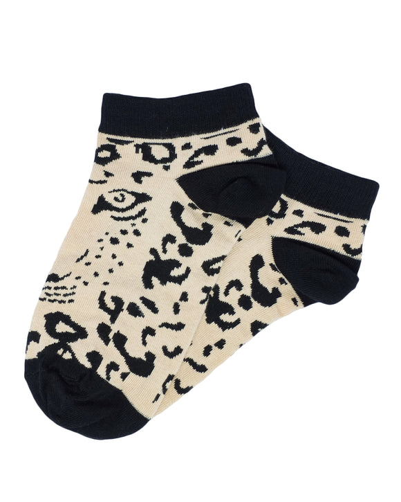 Ladies Leopard Ankle Socks