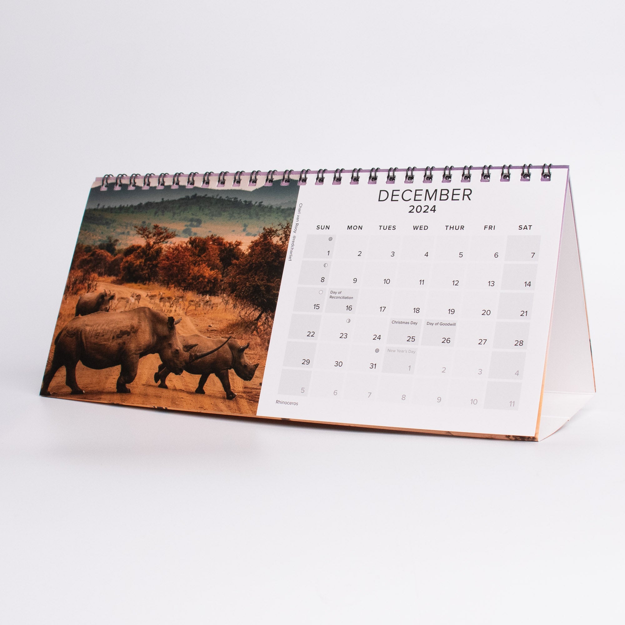 2024 South Africa Landscapes and Wildlife - Desk Top Calendar Medium