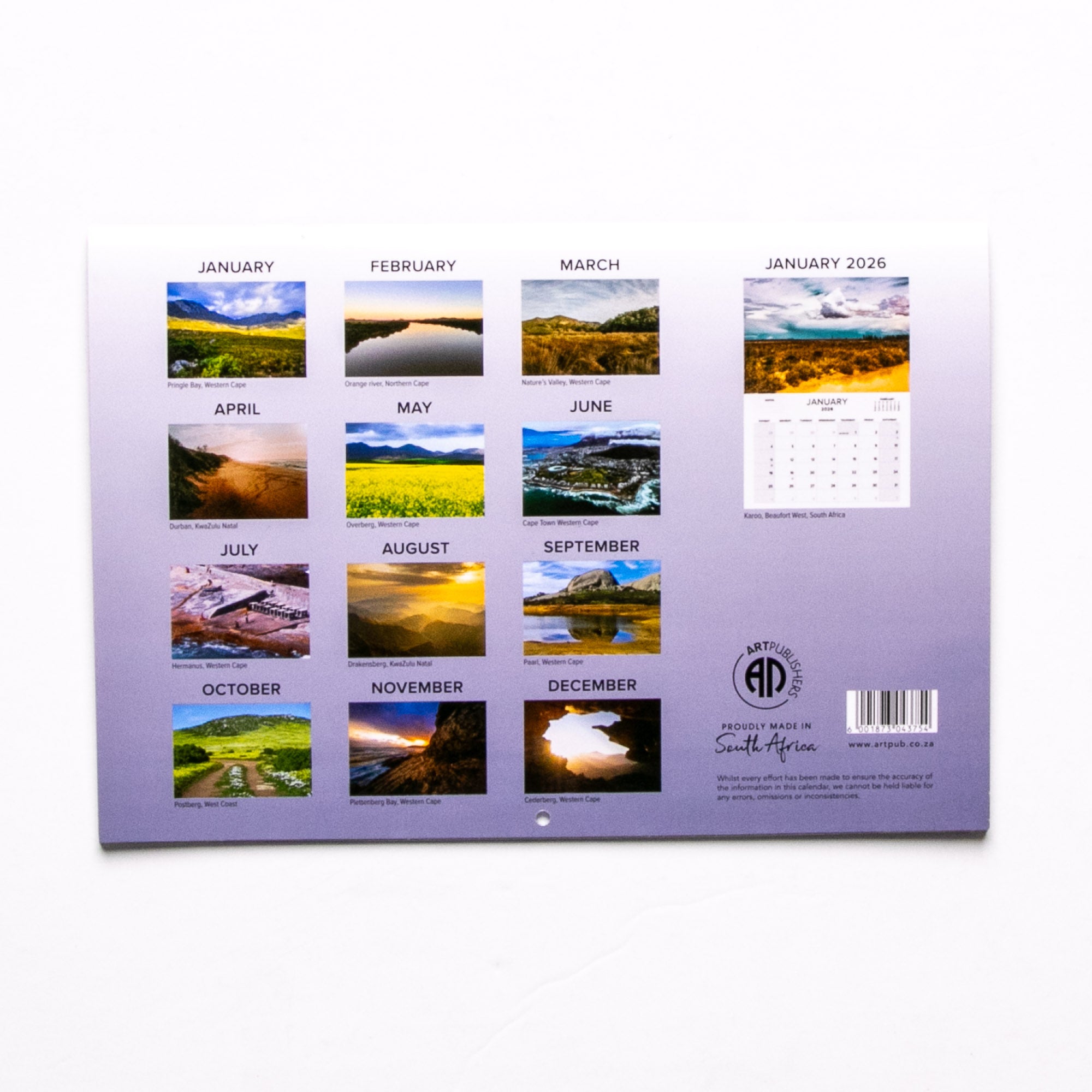 2025 Scenic Splendour of Southern Africa Calendar - Medium