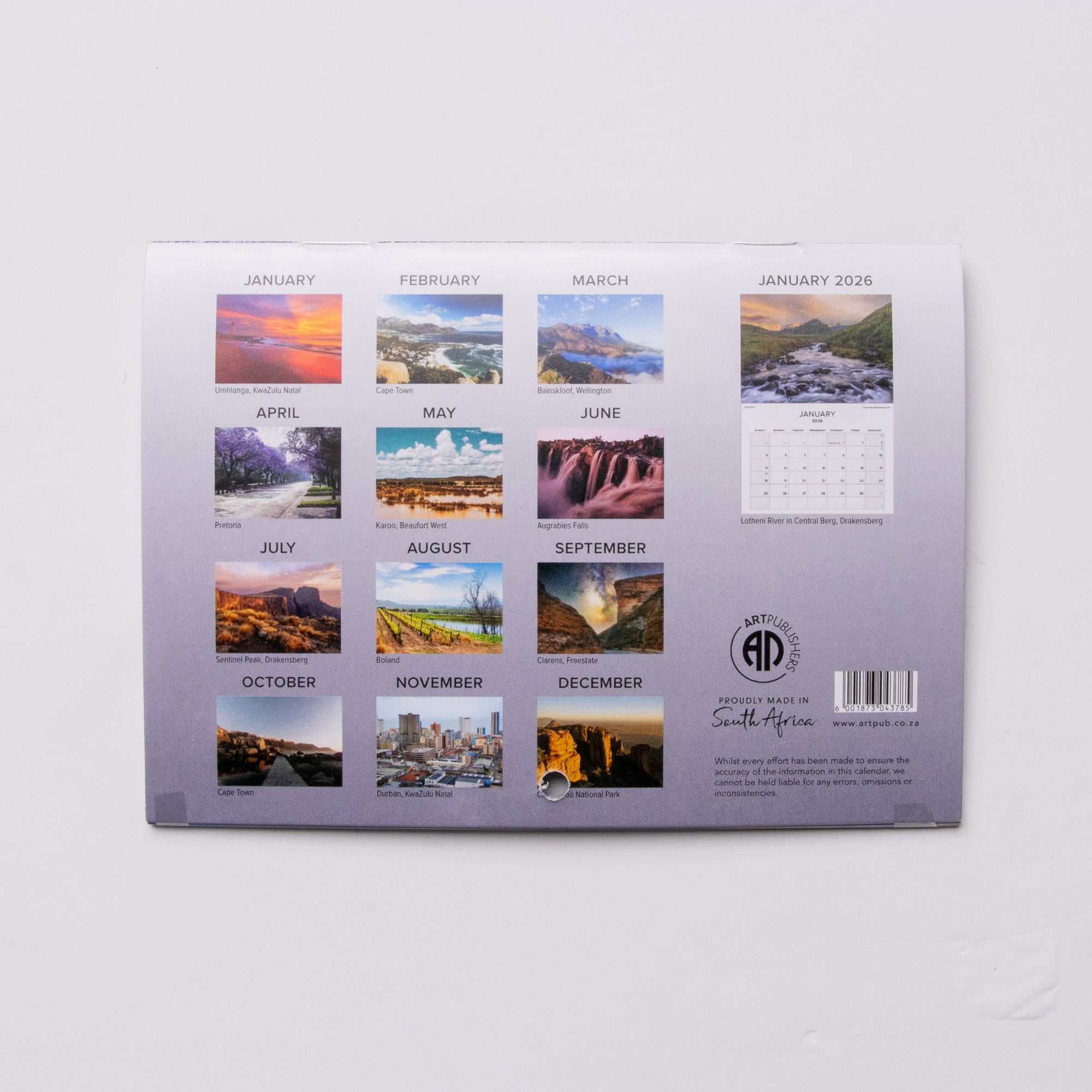 2025 Scenic Landscapes of Southern Africa Calendar - Small