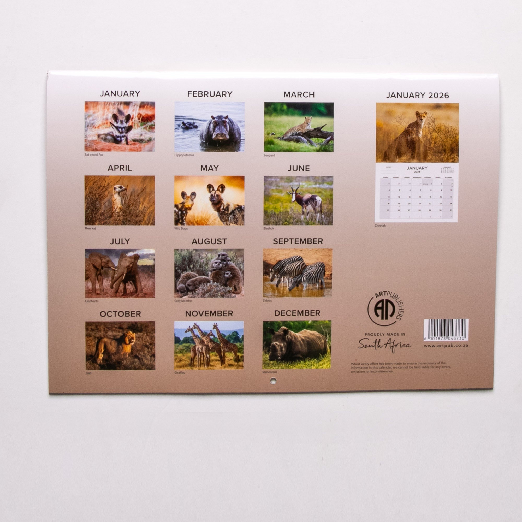 2025 Wildlife South Africa Calendar - Large