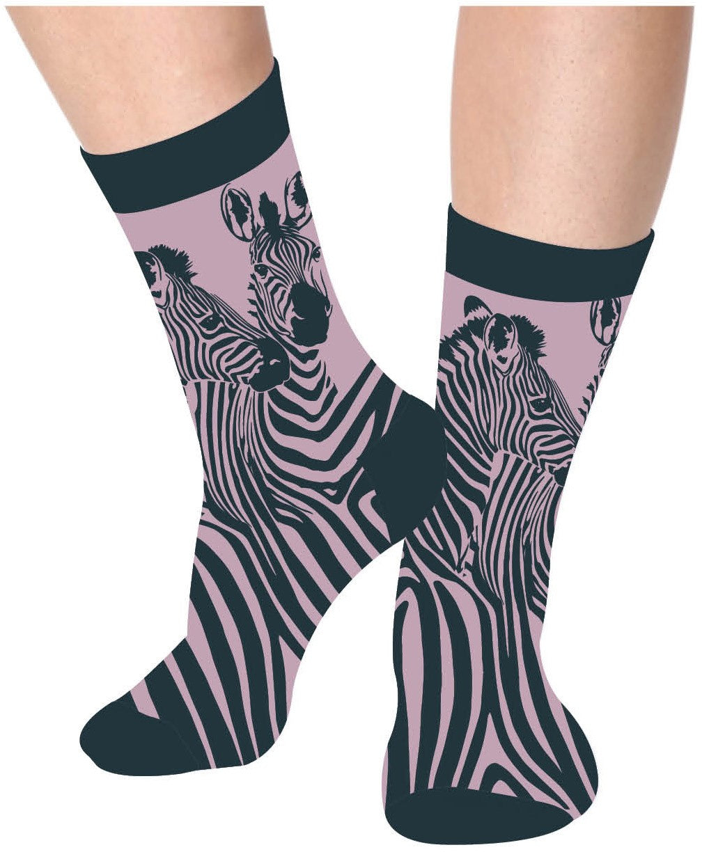 Ladies Zebra Socks