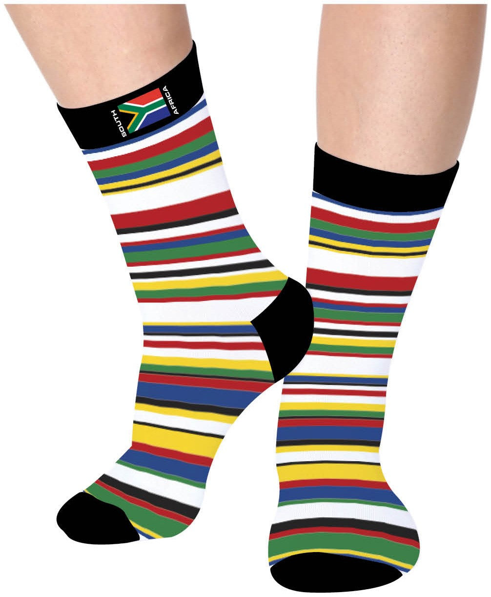 Men's SA Flag stripes Socks